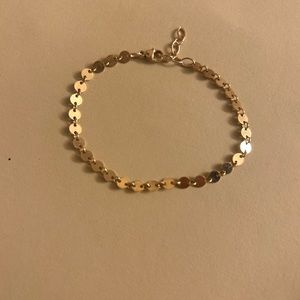 Gold disc bracelet